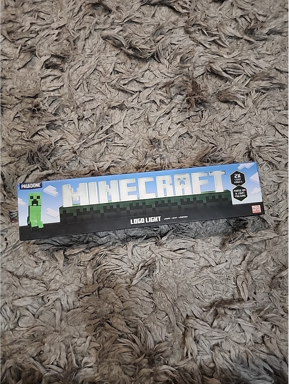 Minecraft Logo Light Paladone USB AAA LED Lamp 2 Modes Official Room Decor